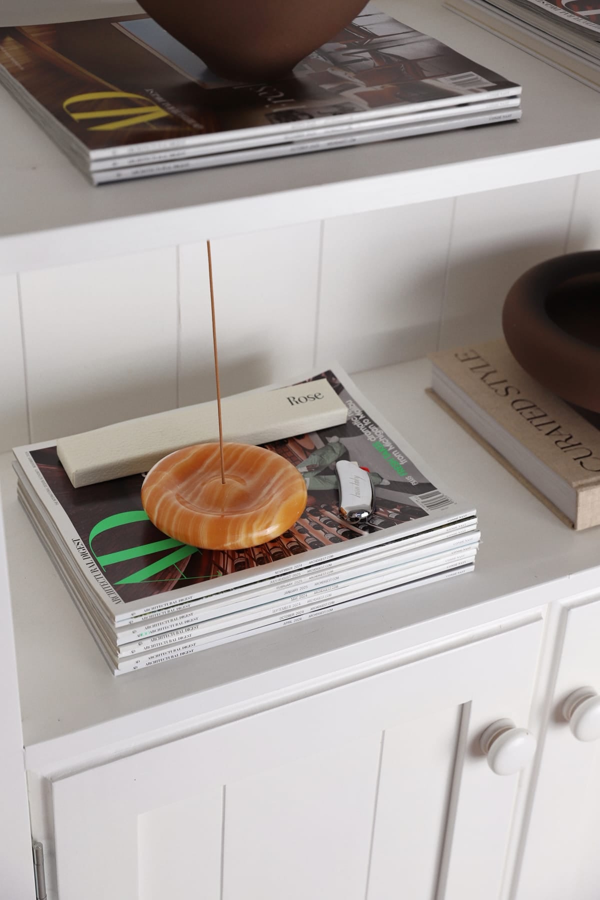 Tullio Incense Holder | Honey Onyx